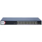 Hikvision DS-3E1528P-EI(O-STD) Gigabit PoE komutatorius, 24x PoE RJ45, 2x RJ45, 2x SFP