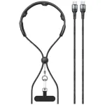 USAMS SJ759 U89 USB-C laidas su masažuokliu, 100W greitas įkrovimas, 1,2 m, juodas