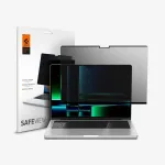 Spigen Safe View privatumo ekrano filtras, skirtas &bdquo;MacBook Pro 14 colių&ldquo; (2021&ndash;2026)