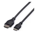 ROLINE HDMI High Speed kabelis su Ethernet, HDMI Type A ki&scaron;tukas &ndash; Mini HDMI ki&scaron;tukas, 2 m, 11.04.5580