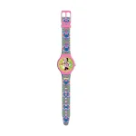 PULIO Analoginis laikrodis skardinėje dėžutėje - Disney Minnie Mouse, rožinis PU odos dirželis, kvarcinis mechanizmas, 30 mm metalo lydinio korpusas, atsparus purslams, mergaitėms nuo 6 m.