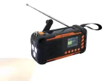 Soundmaster DAB115SW avarinis radijas DAB+/FM, 10 000 mAh, saulės energija, dinamo, SOS žibintuvėlis, power bank, juodas