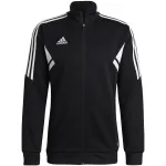 adidas Condivo 22 vyri&scaron;ka treniruočių striukė juoda, siauro kirpimo, su užtrauktuku, AEROREADY Primegreen perdirbtas poliesteris HA6252