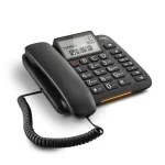 Laidinis telefonas Gigaset DL380 su dideliais klavi&scaron;ais ir auk&scaron;to kontrasto ekranu, juodos spalvos