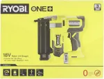 Akumuliatorinis 18G vinių kalimo pistoletas Ryobi 5133005136 R18GN18-0 ONE+ 18 V, be akumuliatoriaus ir kroviklio