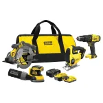 STANLEY Power Tool Set SFMCK412MDS-QW &mdash; 4 dalių rinkinys su ličio jonų baterija