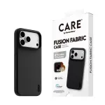CARE by PanzerGlass Fusion Fabric Case juodas su MagSafe, skirtas iPhone 17 Pro Max