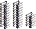 SHIVERPEAKS BS85029-A-SET25 F tipo kompresinis jungtis 7 mm koaksialiniam kabeliui, 25 vnt. pakuotė, nikeliuotas žalvaris, 75 omų, atspari oro sąlygoms, sidabrinė