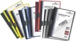 DURABLE DURACLIP 30 A4 PVC segtuvas su spaustuku, 30 lapų talpa, juodas/žalias/permatomas, 3 vnt. paketas 220032