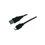 LogiLink CU0014 USB 2.0 prailginimo laidas, USB-A (tėvinis) į Mini-USB-B (tėvinis), 1,8 m, juodas