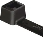 HellermannTyton T50R juodas poliamidinis kabelių rai&scaron;tis 200mm x 4,6mm, 100 vnt. pakuotė 111-04950