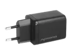 MOVANO GaN 45W USB-C PD + USB-A sieninis įkroviklis (juodas)