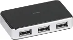 Vivanco USB 2.0 4 prievadų &scaron;akotuvas su 3 m kabeliu (VVITHUB2V4PORTS)