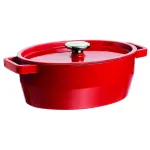 Pyrex ketaus ovali tro&scaron;kinimo keptuvė 3,8 l raudona 29x21 cm