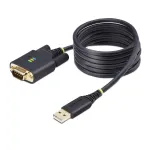 StarTech.com 2m USB į RS232 adapterio laidas, COM i&scaron;laikymas, keičiami varžtai/veržlės, USB-A į DB9, FTDI IC, ESD apsauga, Windows/macOS/Linux