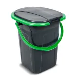 GreenBlue GB320BG ne&scaron;iojamas kempingo tualetas-kibiras, juodas/žalias