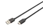 DIGITUS ASSMANN USB Type-C jungiamasis laidas, C į A M/M, 3 m, 3 A, 480 Mbps, 2.0 versija, juoda
