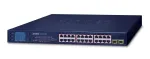 PLANET GSW-2620VHP - Komutatorius - 24 x 10/100/1000 (PoE+) + 2 x Gigabit SFP - stalinis, montuojamas į stelažą - PoE+ (GSW-2620VHP)