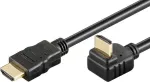 Microconnect HDM19195V2.0A High Speed HDMI kabelis su Ethernet 5 m, tiesus ki&scaron;tukas &ndash; kampinis ki&scaron;tukas, juodas