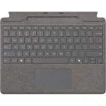 Microsoft Surface Pro klaviatūra QWERTZ voki&scaron;ka Platinum su jutikliniu kilimėliu
