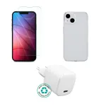 Mobiliojo įrenginio įkroviklis eSTUFF ES-KIT-IPH14 USB Type-C vidaus naudojimui, permatomas baltas