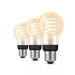 Philips Hue White Ambiance E27 A60 i&scaron;manioji siūlinė lemputė (3 vnt.), 7 W, 550 lm