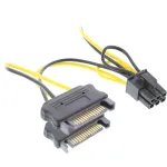 InLine maitinimo adapteris 2x SATA / 6 kontaktų PCIe vaizdo plok&scaron;tei 26628B