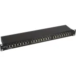 InLine Patch Panel 19 colių Cat.5e 24 prievadų 1U juoda RAL9005