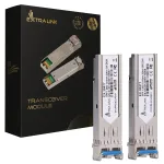 Extralink SFP modulis SFP 1.25G 2 vnt., 1.25Gbps, LC/UPC, 1310nm, 20km, vienmodis, DOM (skirtas HP/Aruba)