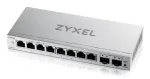 Valdomas L2 Gigabit jungiklis Zyxel GS1200-10v3 &mdash; 8x Gigabit (10/100/1000), 20 Gbps, MAC 4000, stalinis, pilkas