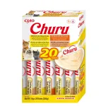 Kačių skanėstai INABA Churu Variety Box &ndash; vi&scaron;tiena ir jautiena, 20 vnt. x 14 g tūtelės