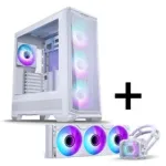 PHANTEKS Eclipse G400A PC korpusas + Glacier M25 Gen2 AiO skysčio au&scaron;inimas - Baltas