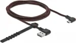 USB kabelis DeLOCK EASY-USB 2.0 Type-A į Micro-B vyri&scaron;kas kampuotas 1,5 m juodas