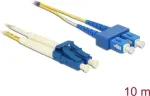 Skiemeninis optinis kabelis DeLOCK 84881 LC/APC į LC/APC OS2 0,5 m geltonas
