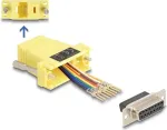 DeLOCK D-Sub 15 pinų moteri&scaron;kas į RJ45 moteri&scaron;kas surinkimo rinkinys geltonas