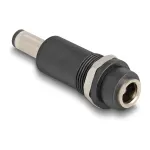 Adapteris DELOCK DC 5.5 x 2,1 mm (moteri&scaron;ka) į DC 5.5 x 2,5 mm (vyri&scaron;ka), juodas