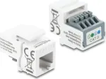 DELOCK Keystone modulis RJ11 &ndash; 4 kontaktų gnybtų blokas, baltas
