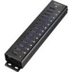 USB &scaron;akotuvas Renkforce 13+1 prievadai Model 1299048, aliumininis korpusas, montuojamas ant sienos