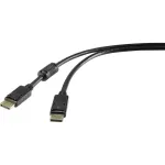 Renkforce 1404068 DisplayPort kabelis, abiejuose galuose DP ki&scaron;tukai, 3 m, juodos spalvos