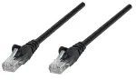 Intellinet tinklo jungiamasis laidas, Cat6, 7,5 m, juodas, varinis, U/UTP, PVC, RJ45, auksuoti kontaktai, apsaugotas nuo užkliuvimo, su gaubtuku, viso gyvenimo garantija
