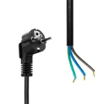 MicroConnect MC-PE003SCHB-OE maitinimo laidas Schuko atviru galu, 3 m, juodas