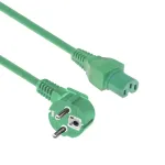 ACT Powercord tinklo laidas CEE 7/7 ki&scaron;tukas (kampuotas) - C15 žalias 1,5 m