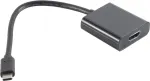Vaizdo kabelio adapteris S/CONN 14-05001 0,2 m USB Type-C į HDMI Type A juodas