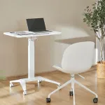 Mobilus ne&scaron;iojamojo kompiuterio staliukas MACLEAN MC-453W su pneumatiniu auk&scaron;čio reguliavimu, maksimalus auk&scaron;tis 109 cm