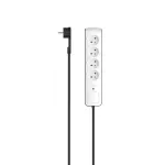 Hama P2223762 apsauginis įtampos filtras, juodas/baltas, 4 ki&scaron;tukiniai lizdai, 250 V, 3 m