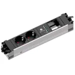 Maitinimo lizdas Bachmann STEP ALU 1x USB 1x pasirenkamas modulis 2x maitinimo lizdai