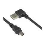 Good Connections USB 2.0 EASY Plug laidas A &ndash; Mini-B lizdas &ndash; kampuotas &ndash; juodas &ndash; 0,5 m