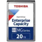 Toshiba MG11 20TB 3.5 colų įmonės HDD (MG11ACA20TE): 7200 RPM, SATA 6 Gb/s, helio sandarinimas, 550 TB/metus, 24/7 darbui serveriuose ir NAS