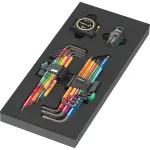 Wera 9740 Hex-Plus L-Key Set Metric 9 vnt. su rutuliniu galu ir spalviniu kodavimu