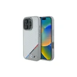 BMW M Carbon Tricolor Line Hardcase, skirta iPhone 16 Pro 6,3 inch pilka, su MagSafe